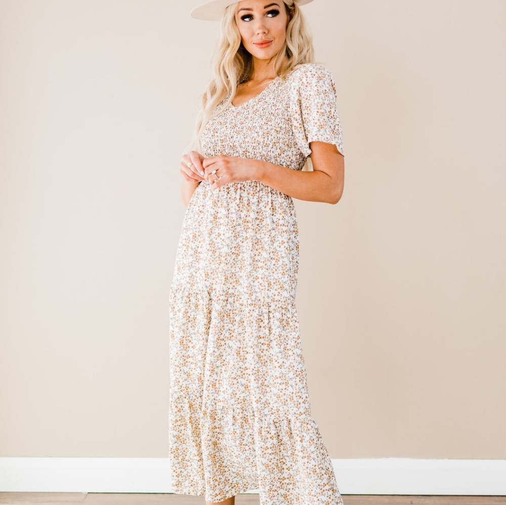 NWOT Fehrnvi Tayla Dress in Ivory Size S